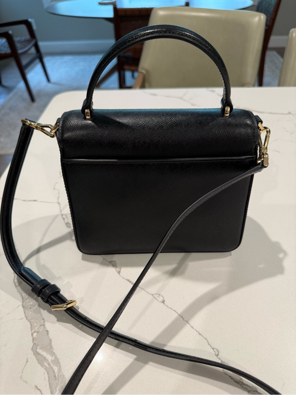 kate spade Reegan Leather Top-Handle Crossbody in Black - Picture 10 of 11